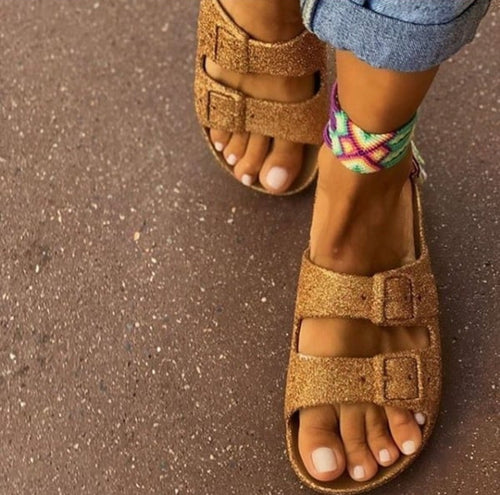 Sandales femmes pailletées parfumées | Cacatoès